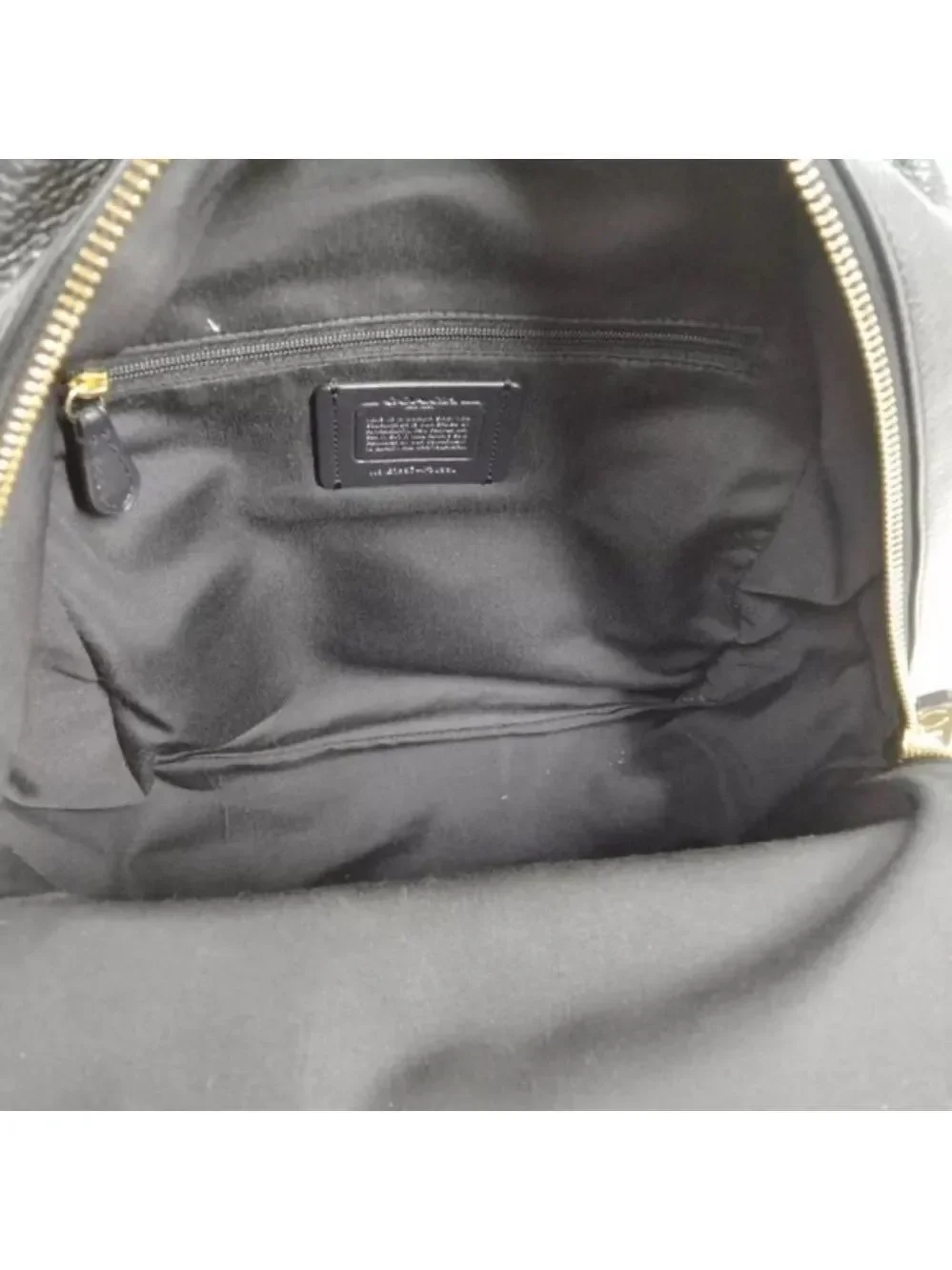100% Authentic COACH Black Leather Backpack Bag